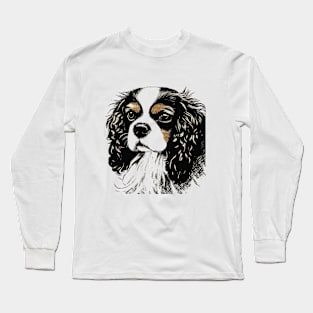 cavalier king charles spaniel drawing Long Sleeve T-Shirt